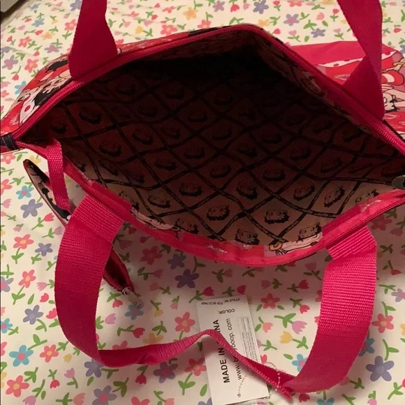 Betty Boop pink tote bag w/ attached wallet NWT - Picture 6 of 8